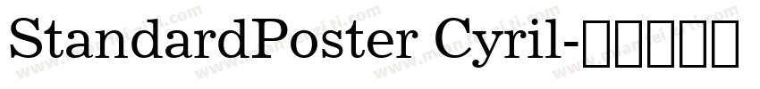 StandardPoster Cyril字体转换